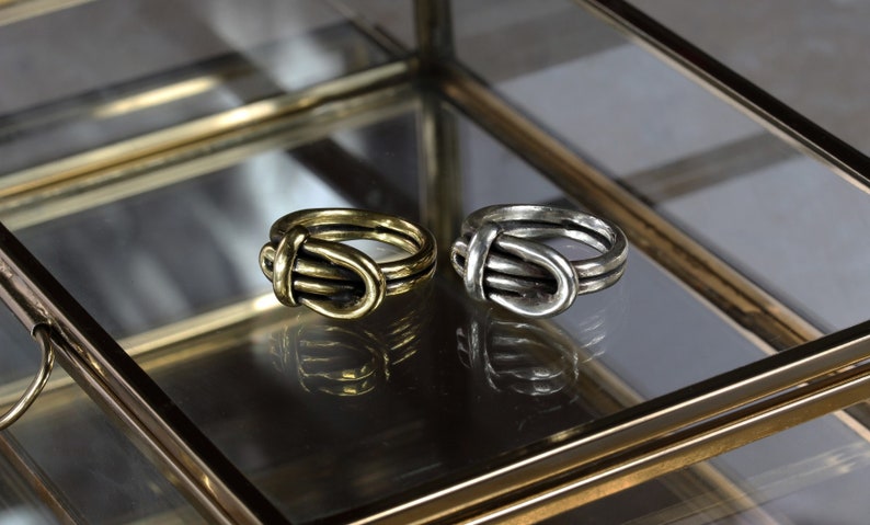 The Buckle ring made in solid sterling silver or 18 k yellow gold plate over silver image 10