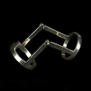 Articulated Minimalist geometric Jointed armor ring in sterling silver adjustable image 3