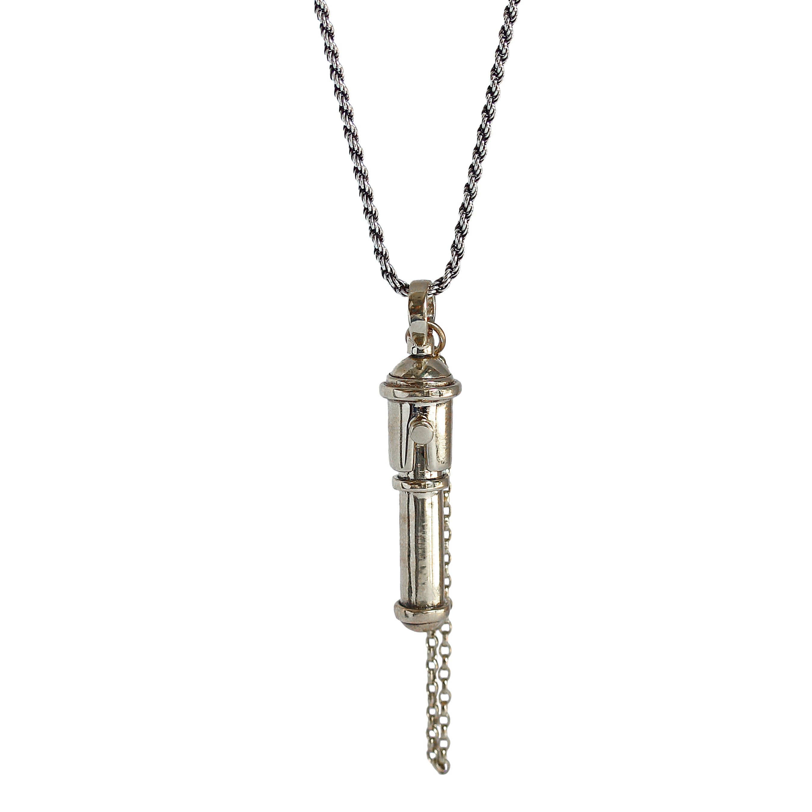 Message Box Silver Charm Pendant-made in sterling silver