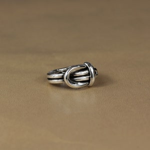 The Buckle ring made in solid sterling silver or 18 k yellow gold plate over silver image 3