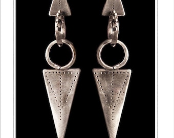 Bremusa Silver Earrings made in White Bronze