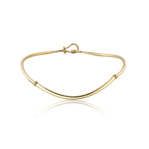 The Norway gold articulated choker necklace- made in solid bronze image 2