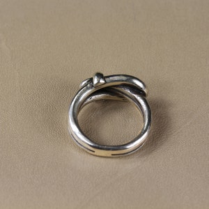 The Buckle ring made in solid sterling silver or 18 k yellow gold plate over silver image 6