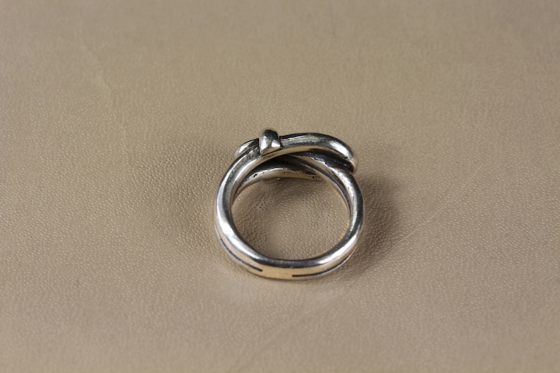 The Buckle ring made in solid sterling silver or 18 k yellow gold plate over silver image 6