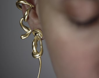 Odyssey Gold Earrings - Made In Solid Bronze