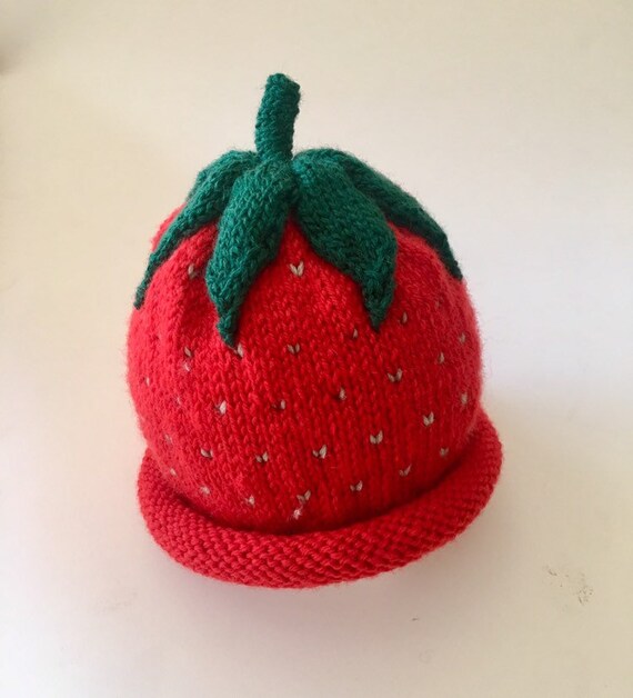 strawberry baby hat
