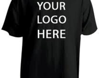 10 Custom Printed  Black T-Shirts full color with DTF printing