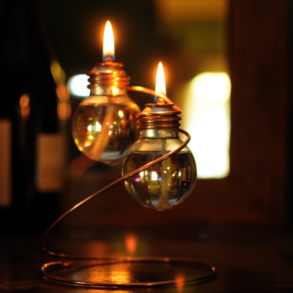 Light Bulb Oil Lamp - Double