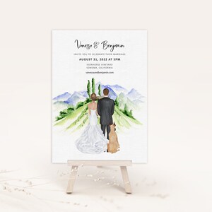Vineyard Invitation Wine Tasting Bordeaux France Save The Date Watercolor Vineyard Wedding