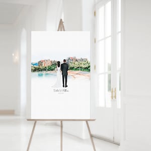 Personalized Venue, Custom Venue Wedding, Guest Book Alternative, Guestbook Sign, Guestbook , Wedding Portrait, Portrait Guestbook,