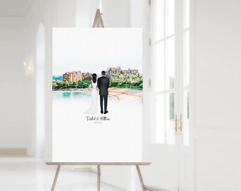 Personalized Venue, Custom Venue Wedding, Guest Book Alternative, Guestbook Sign, Guestbook , Wedding Portrait, Portrait Guestbook,