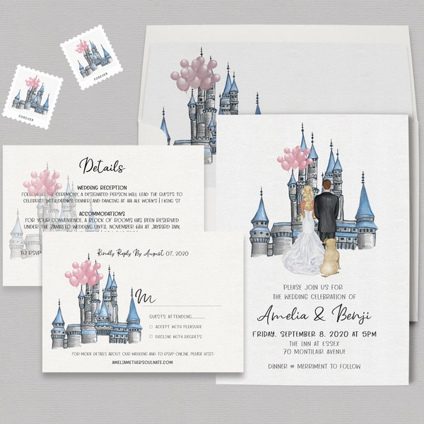 Cinderella Wedding Invitations Etsy