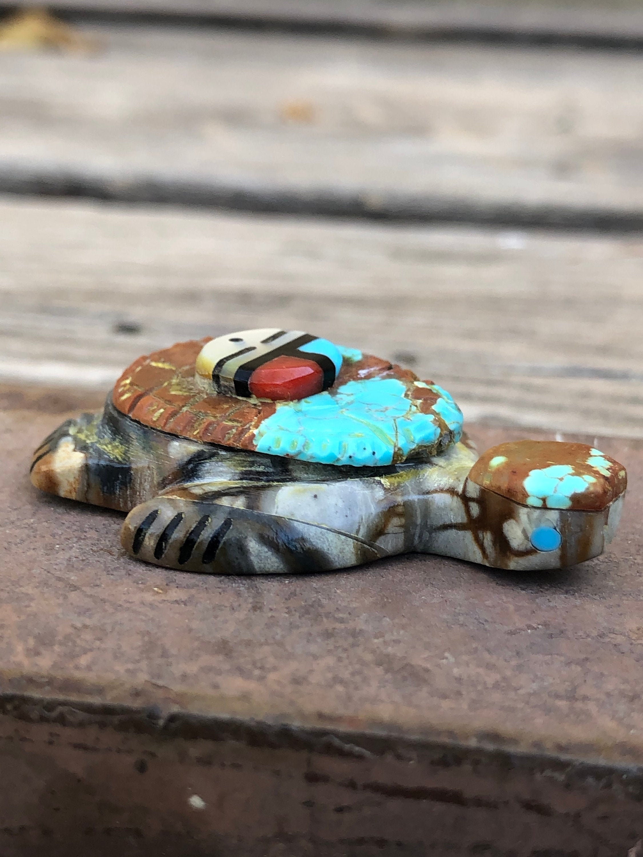 Zuni Sunface Turtle Zuni Turtle Fetish Turtle Totem Turtle Etsy