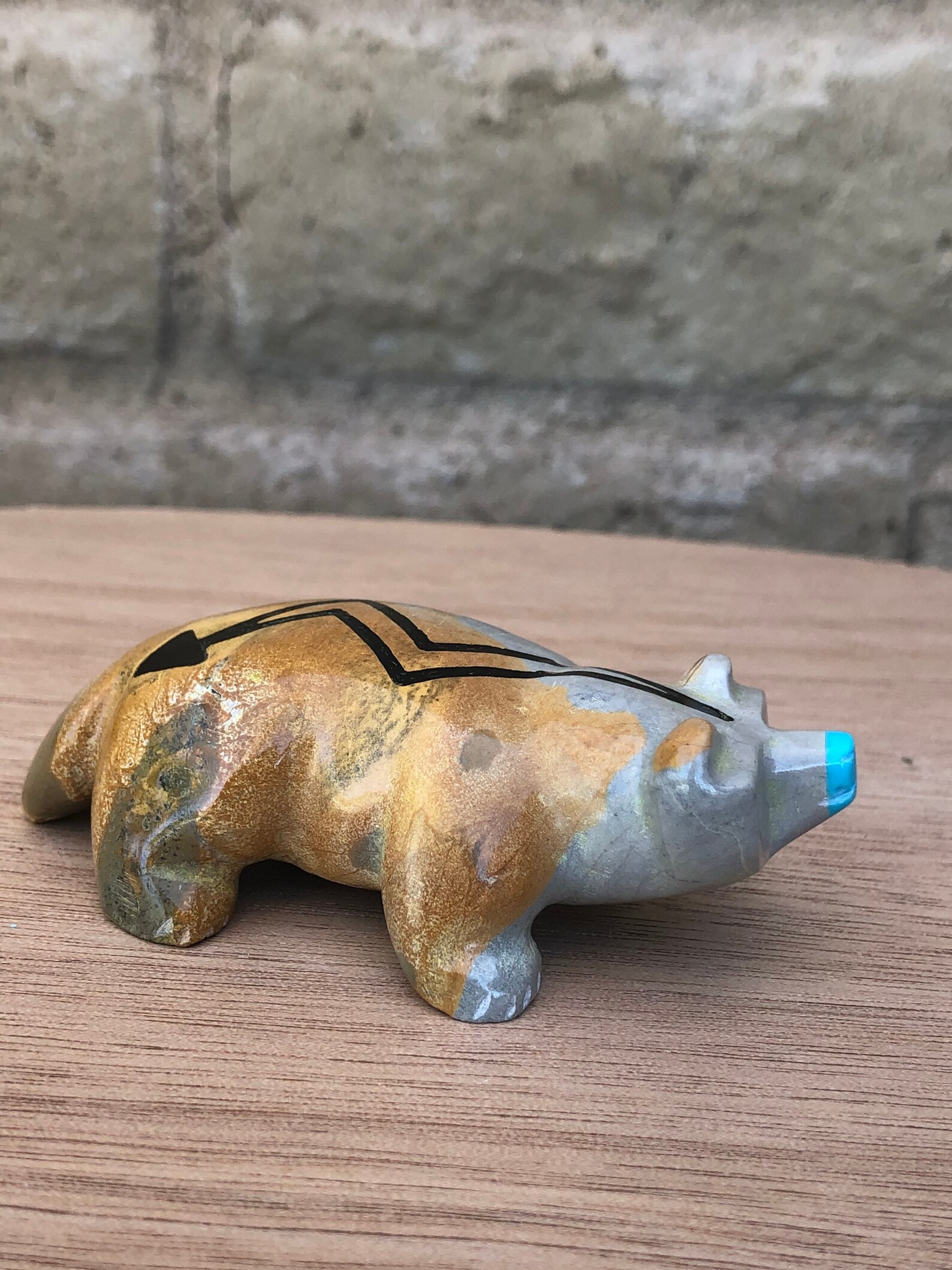 Brown Stone Badger Zuni Badger Fetish Badger Sculpture Etsy