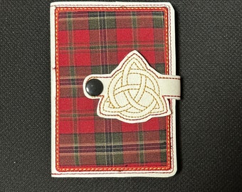 Celtic Knot Mini Notebook Snap Cover Embroidery Design | ITH Composition Book Sleeve | 5x7 and 6x11 Hoop Pattern | Digital Download