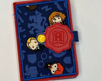 Wizard School Mini Composition Book, Snap Cover, Wax Seal (Digital Embroidery File)