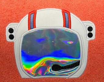Casco de astronauta, espacio, espacio exterior, 5x7 ITH máquina bordado diseño de toalla con capucha