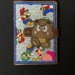 Mushroom Enemy,  Mini Composition Book, applique Snap Cover for 5x7 hoop required