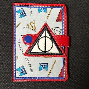 Always, Hallows, Magic, London, Mini Composition Book, applique Snap Cover for 5x7 hoop required