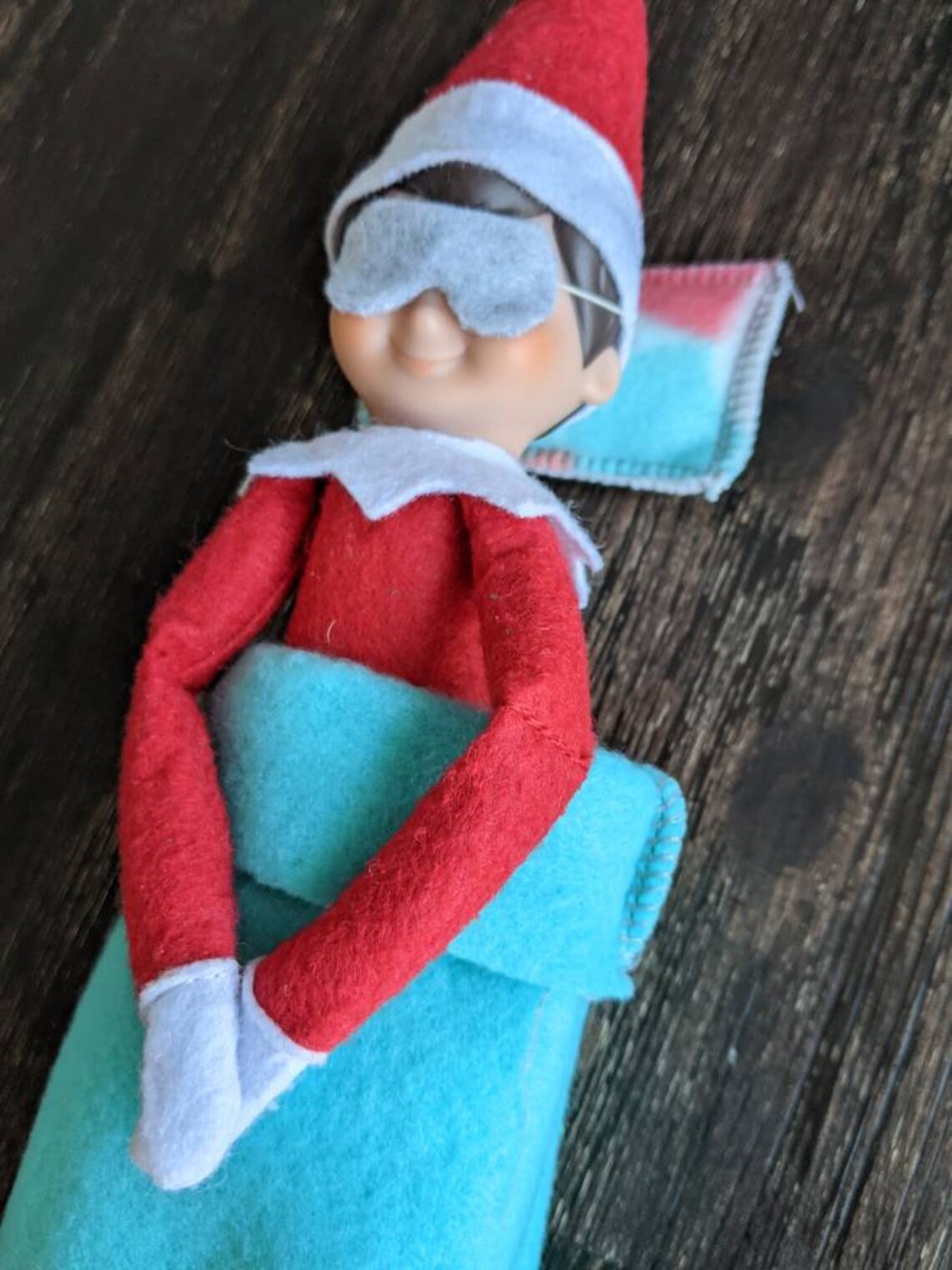 Elf on the Shelf Sleeping bag and eye mask sets color Etsy
