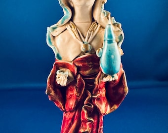 Estátua de estatueta Guanyin Bodhisattva van Mededogen China Shiwan-porselein