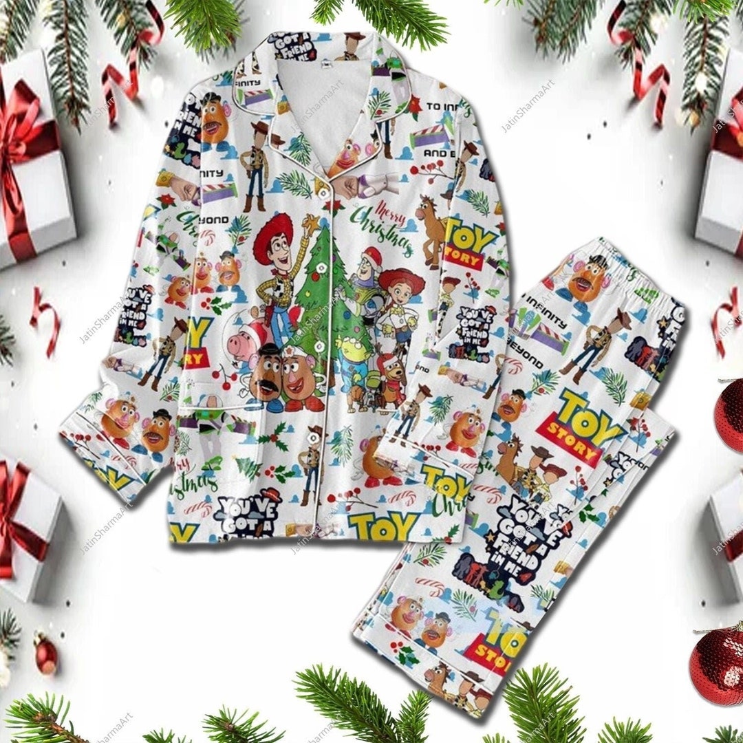 Toy Story Christmas Pajamas Set Toy Story Women Pajama Toy Etsy