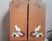 Vintage Wooden Medicine Cabinet. Mid Century Wall Cabinet Medicine Cabinet from 1960s.