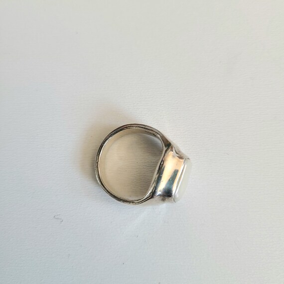 Sterling silver ring with rectangular Mother of P… - image 5