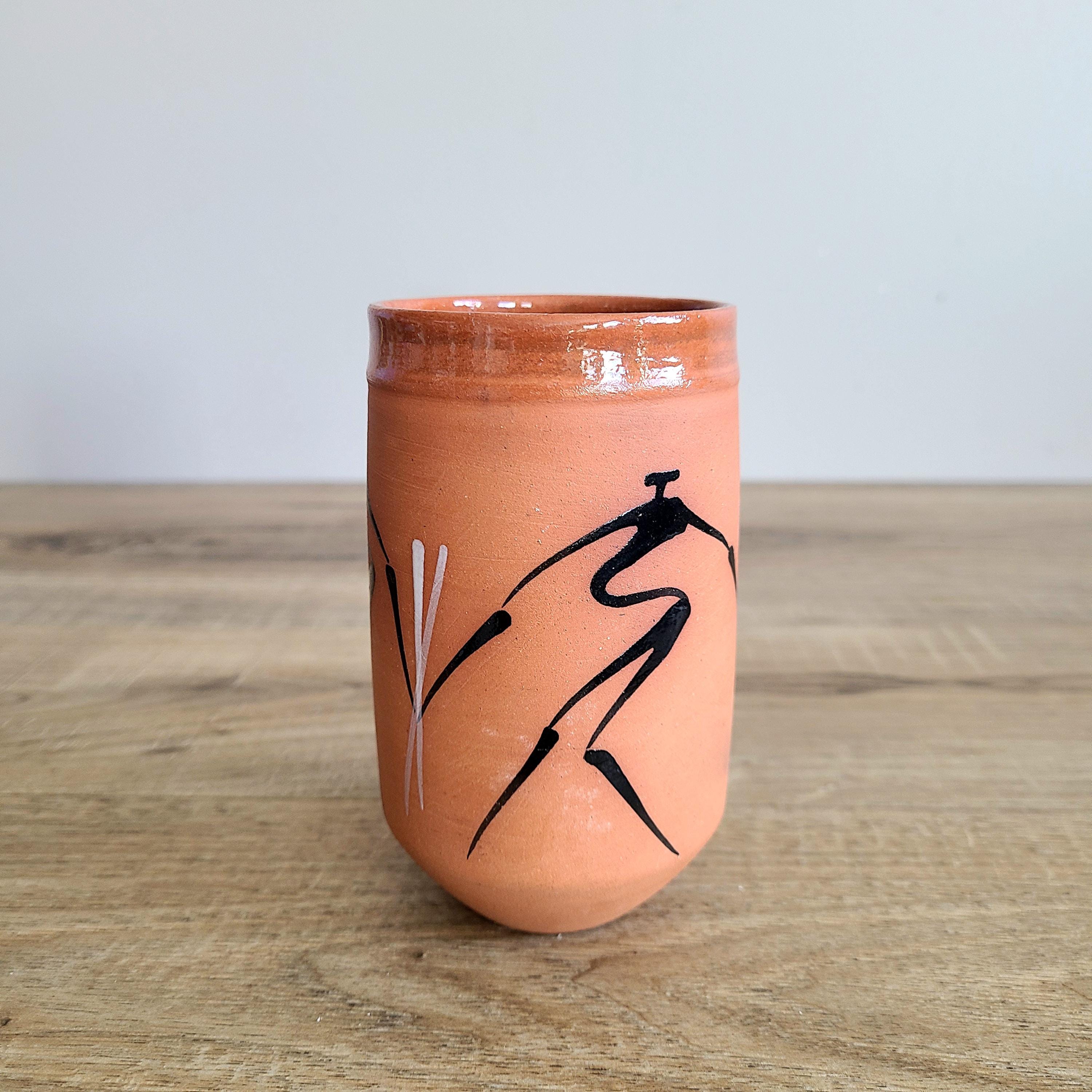 Vintage African Simba Pottery Zimbabwe Small Terracotta Vase With ...