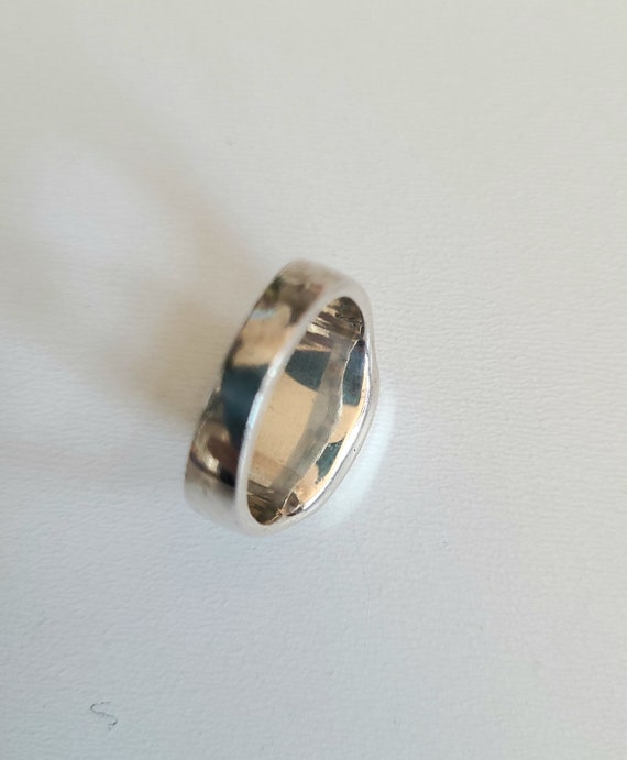 Sterling silver ring with rectangular Mother of P… - image 6