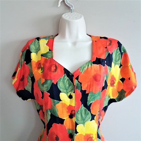 Vintage 1980s 1990s Steilmann Germany Floral Maxi