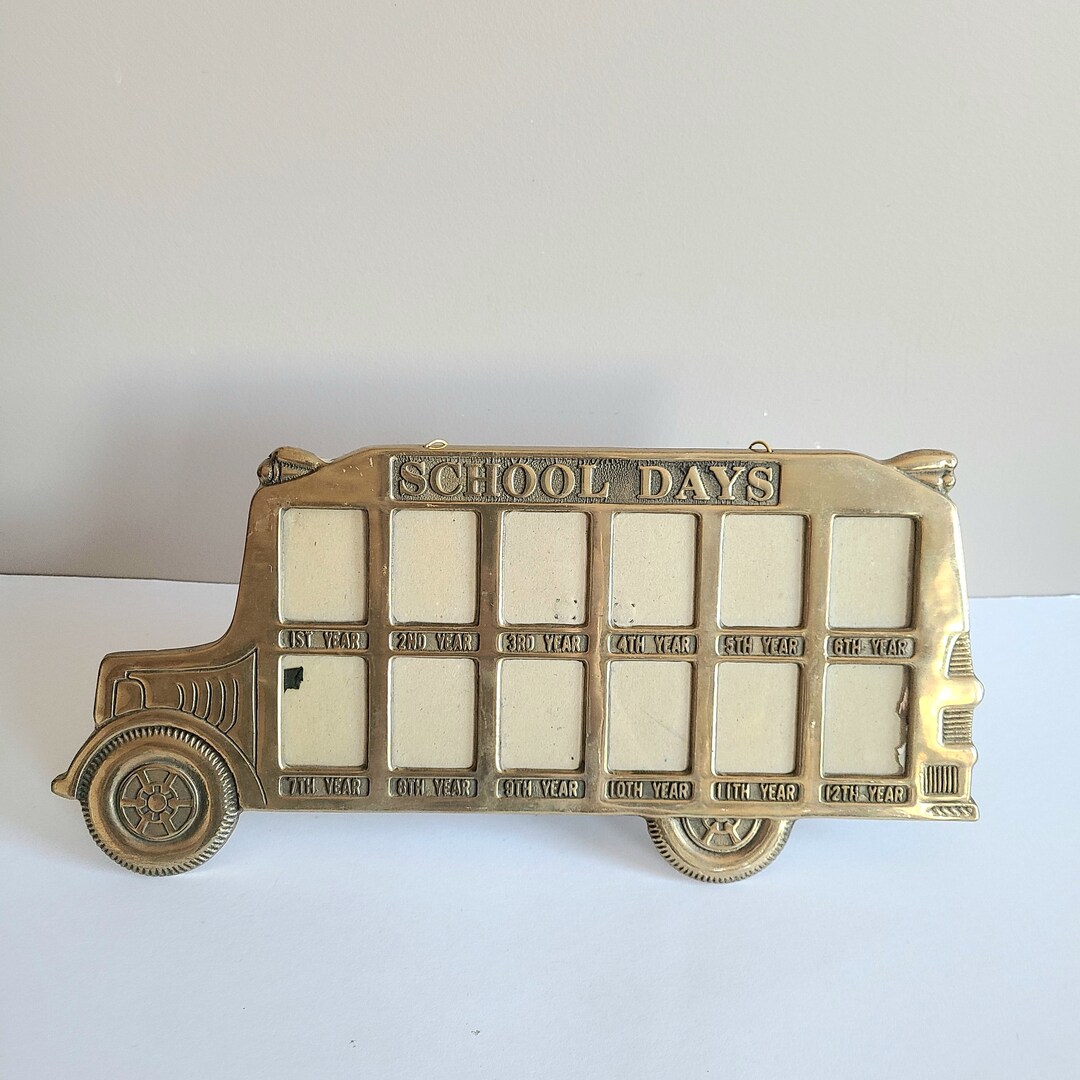 Vintage Brass School Year Picture Frame. Family Memories. Kids Etsy