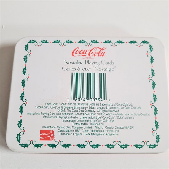 Coca-cola Nostalgia Sealed Playing Cards Double Deck Made Tin Made