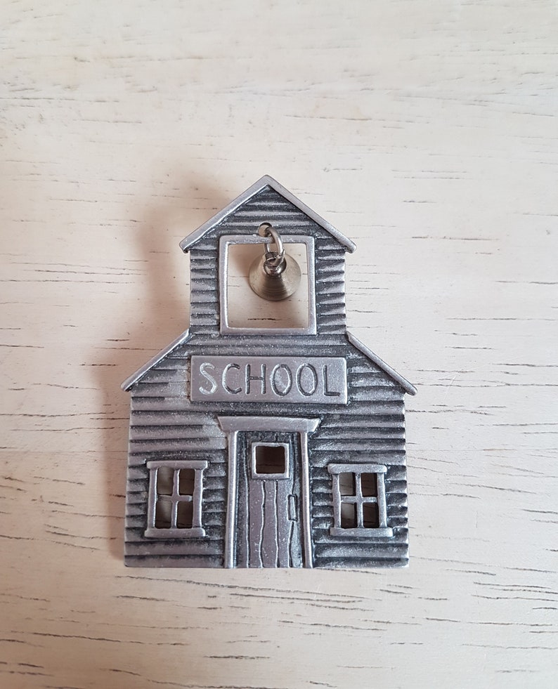 Silver Tone JJ Large Brooch. JJ School Brooch