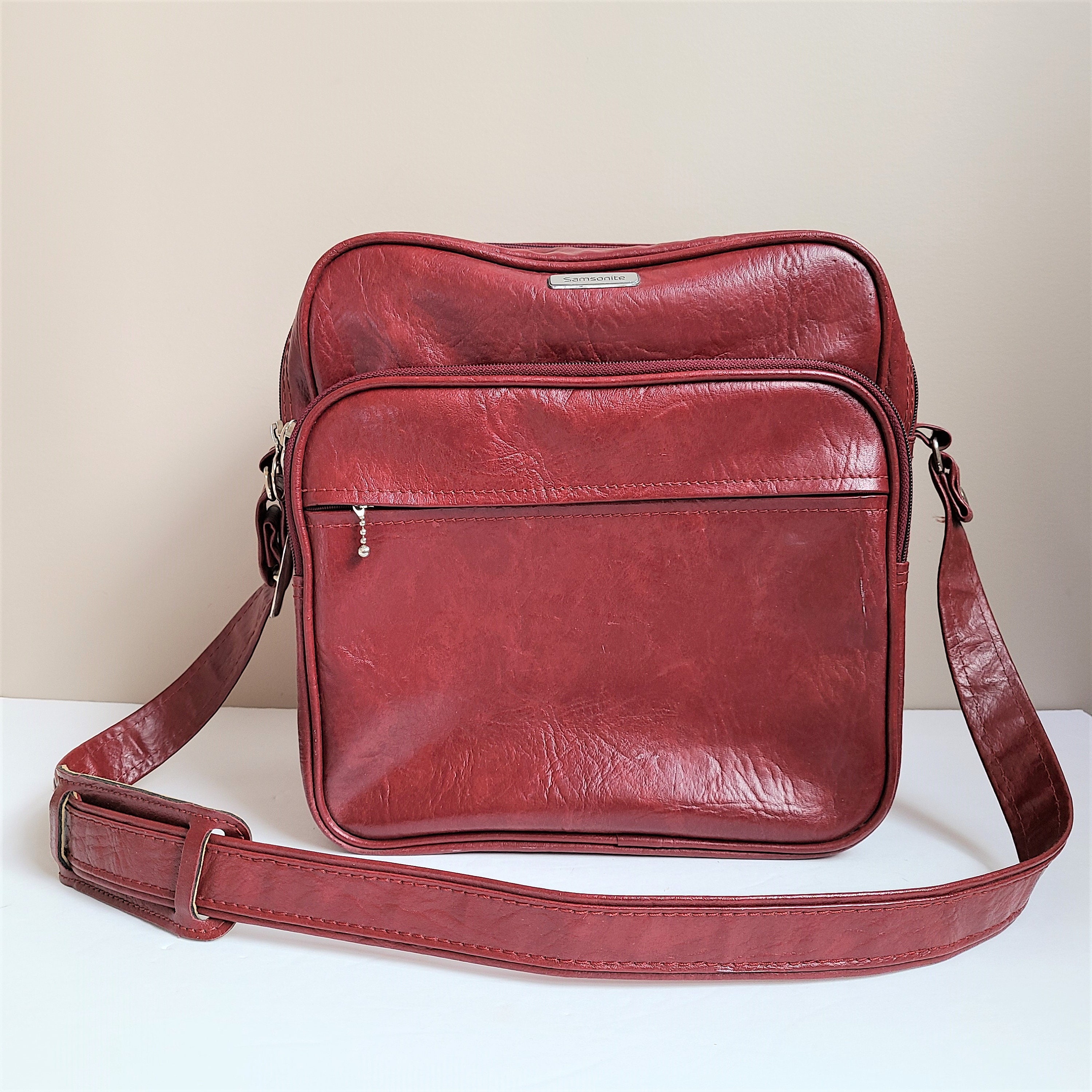 Samsonite Burgundy Red Vintage Travel Bag/Luggage 1970s - Etsy España