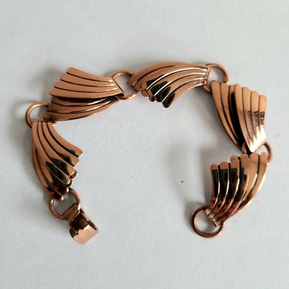 Vintage 60s Copper by Bell Swirl Design Bracelet. Copper Jewelry. Etsy