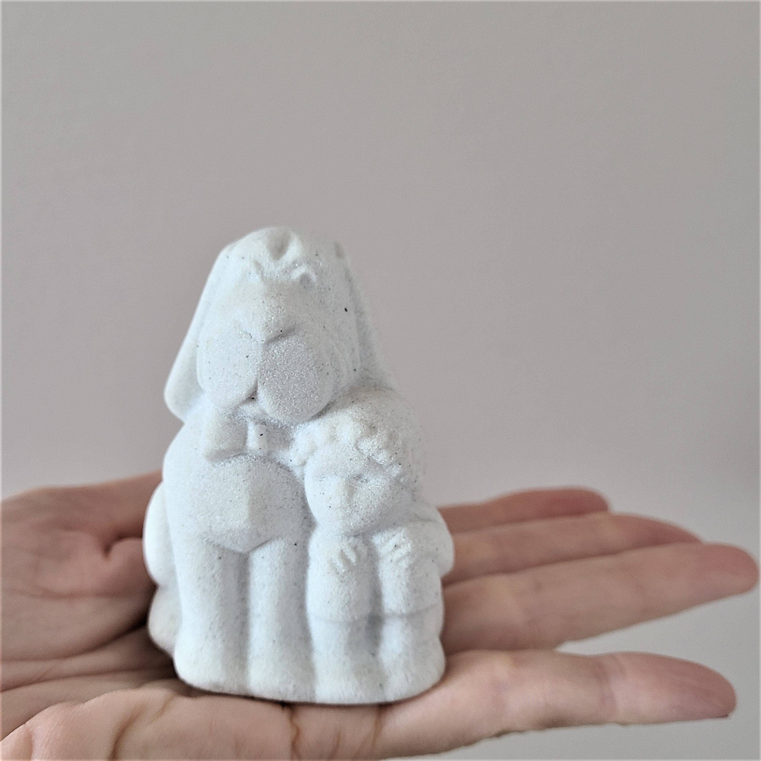Marbell by Stone Art Belgium Figurine Dog and Baby Paper Etsy
