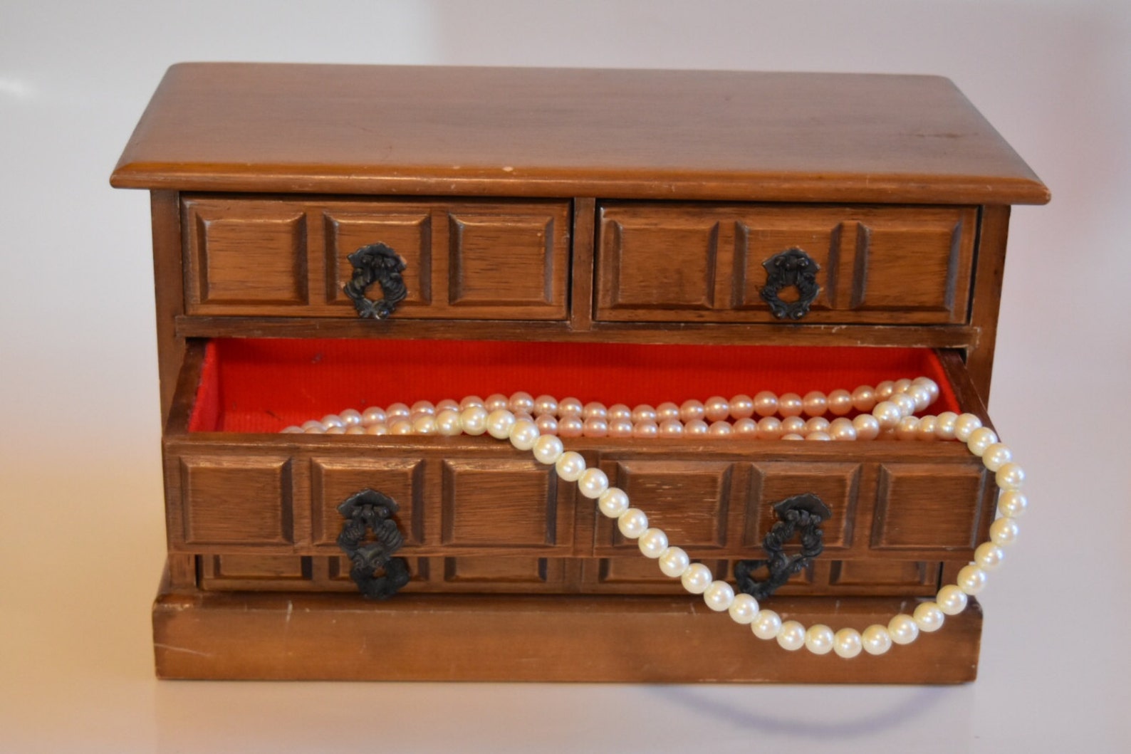 Vintage Jewelry Music Box. Wooden Jewelry Music Box. Wooden Etsy