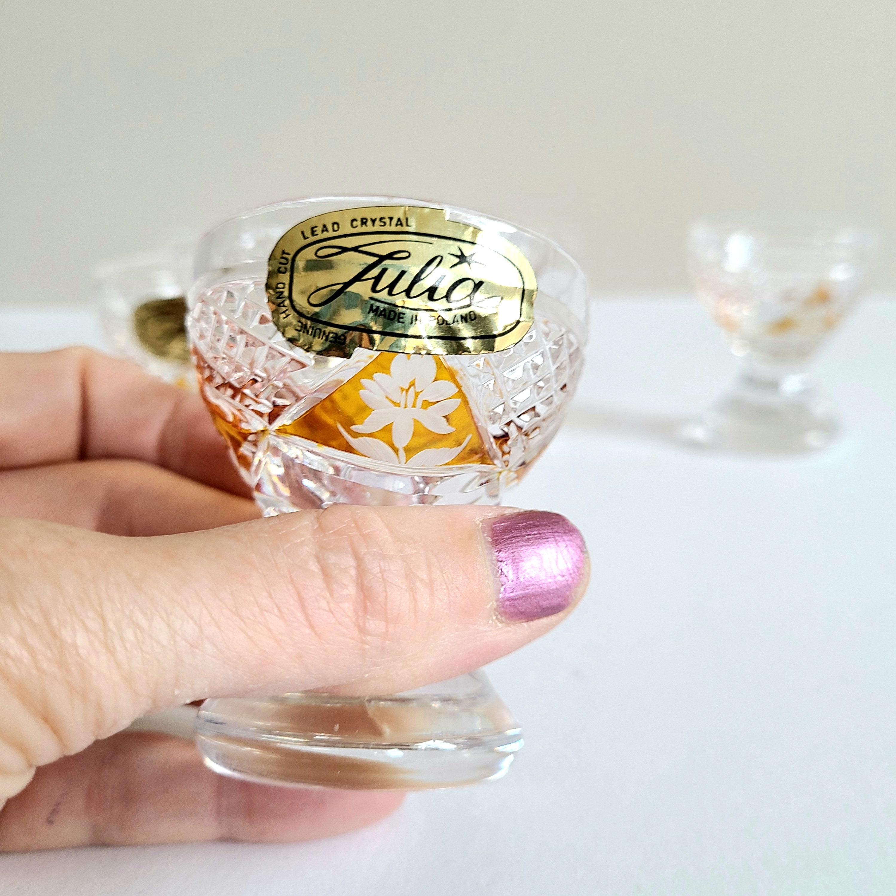 Hand-Cut Crystal Wine Glasses