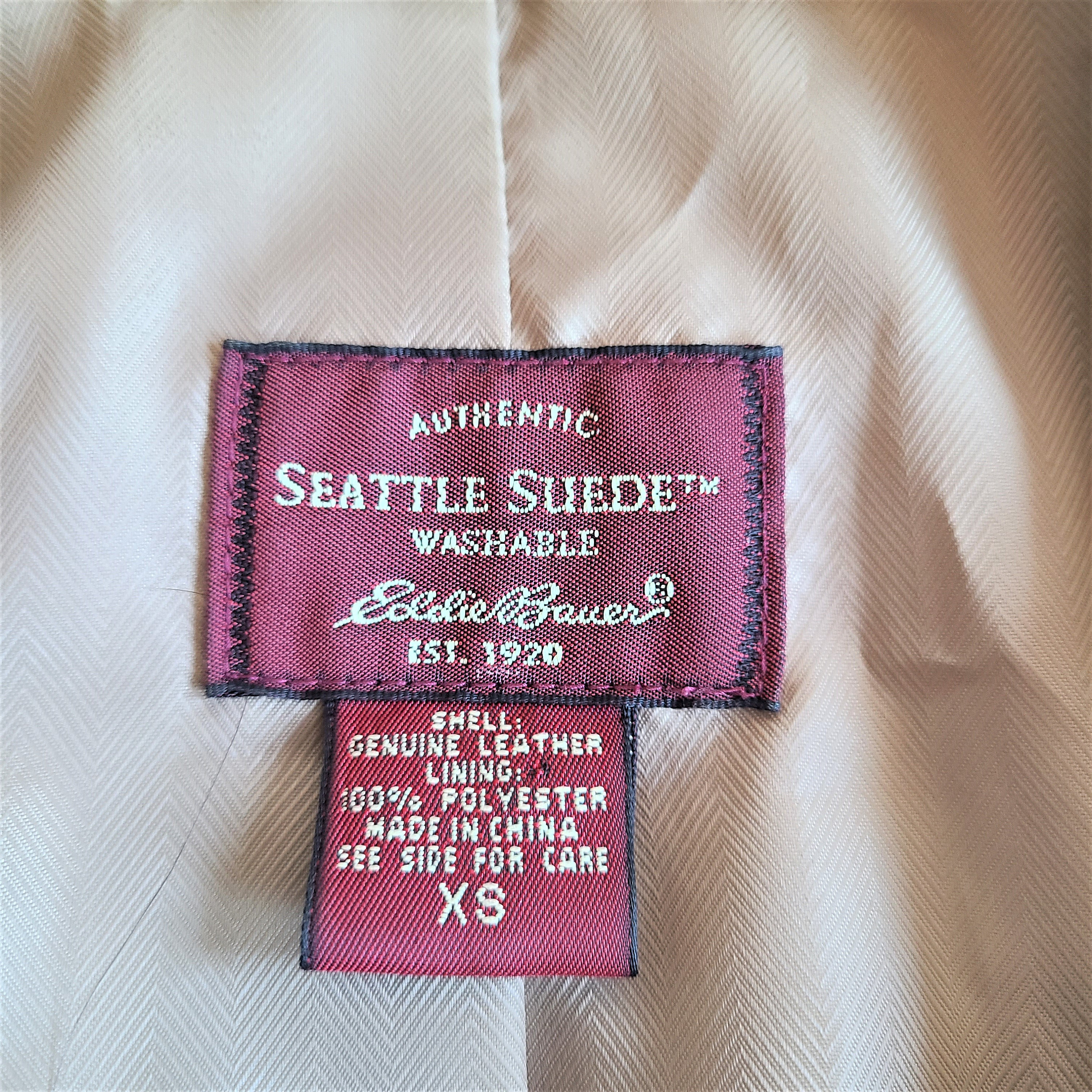 Veste En Cuir Daim Vintage Eddie Bauer Seattle Pour Homme, Taille L, Lavable, Parfait état
