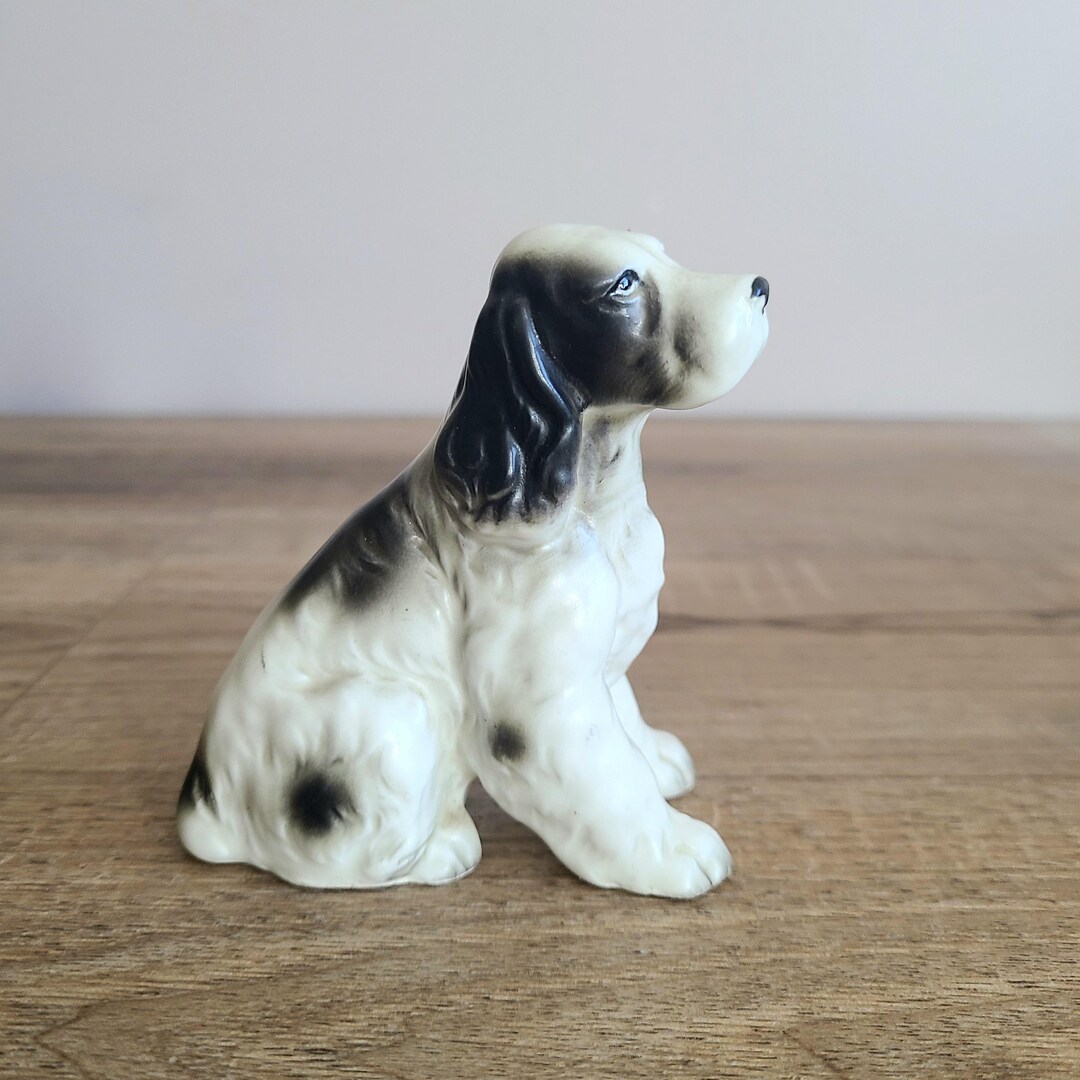 Vintage Porcelain Spaniel Dogs Figurine E-4238. Dogs Lovers Gift. Home ...
