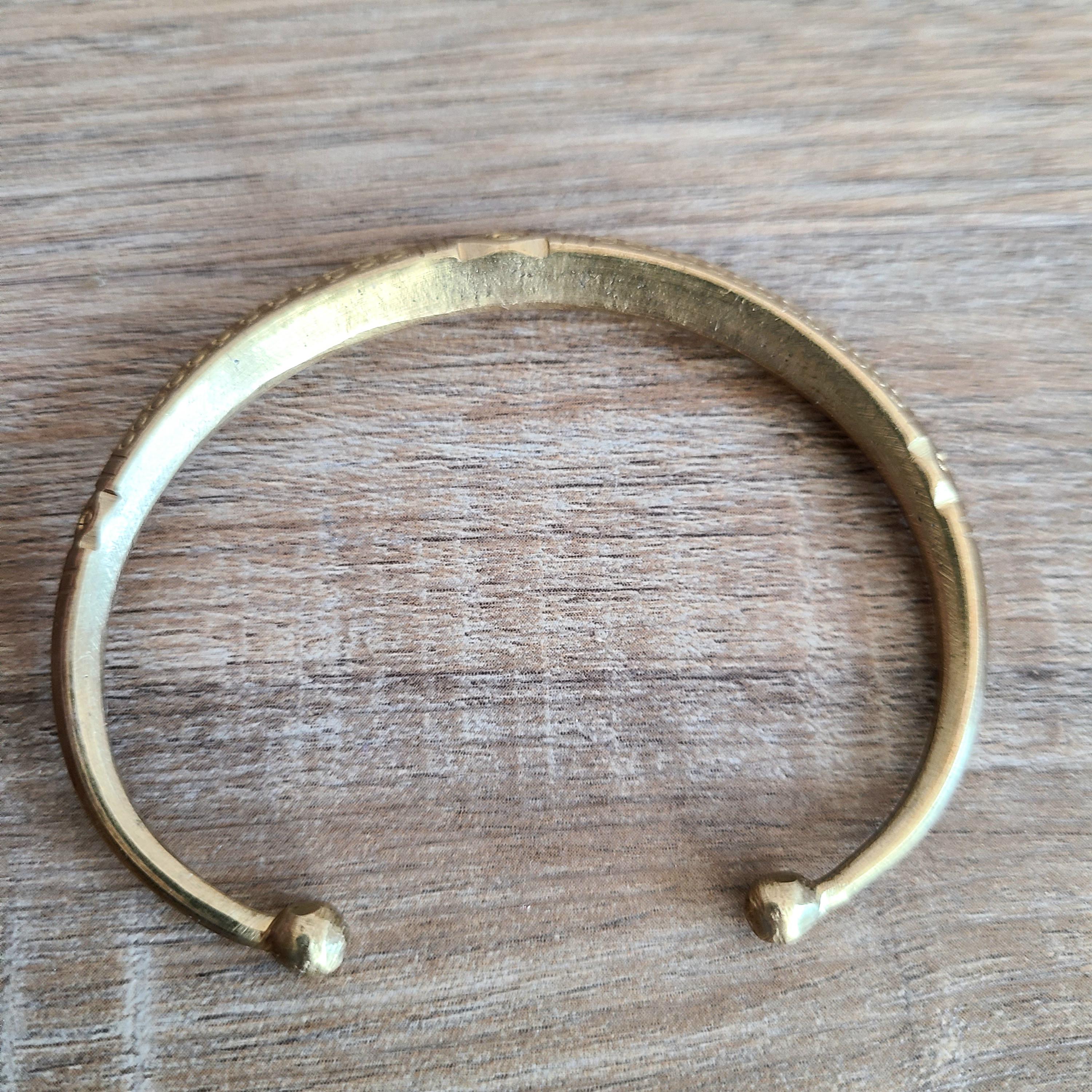 Bracelet Jonc Ancien Berbère Touareg En Alliage - Diamètre 64 Mm, Occasion