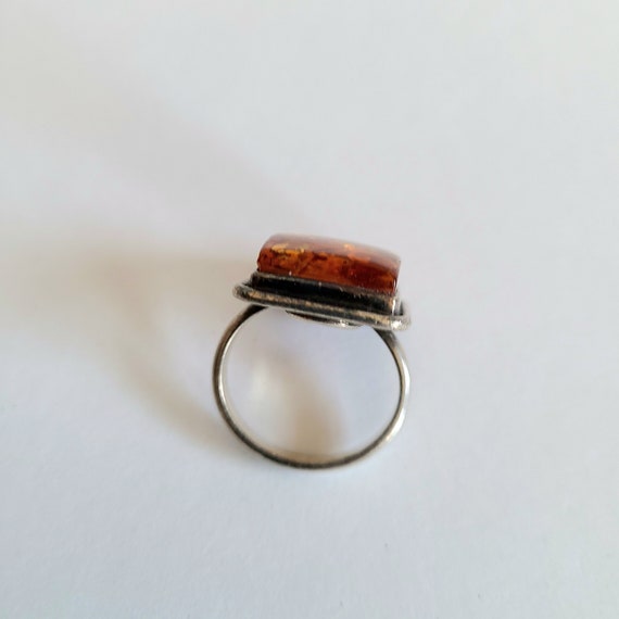 Large sterling silver ring with large rectangular… - image 7