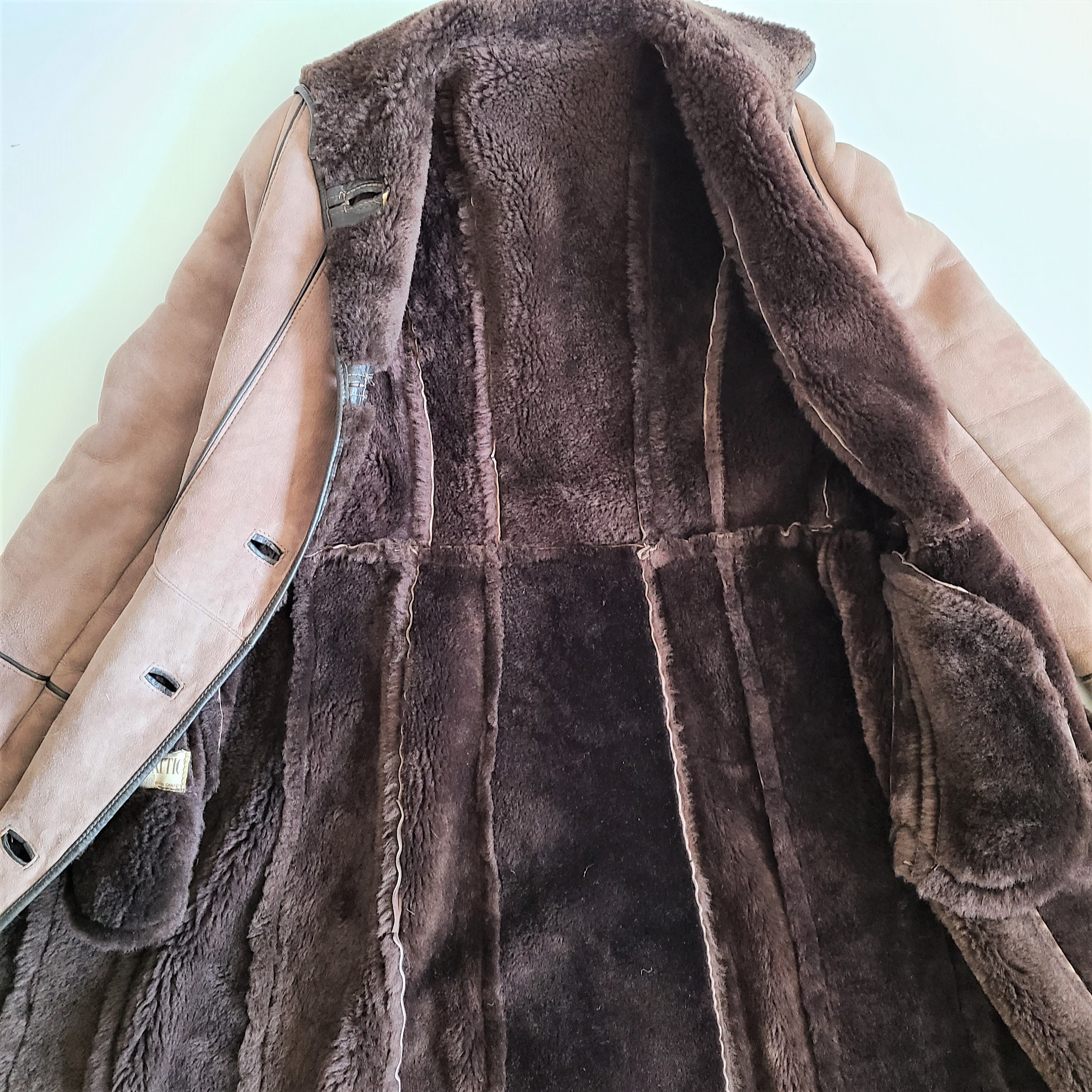 Leather Attic Vintage Real Shearling Sheepskin Long Coat - Etsy Canada