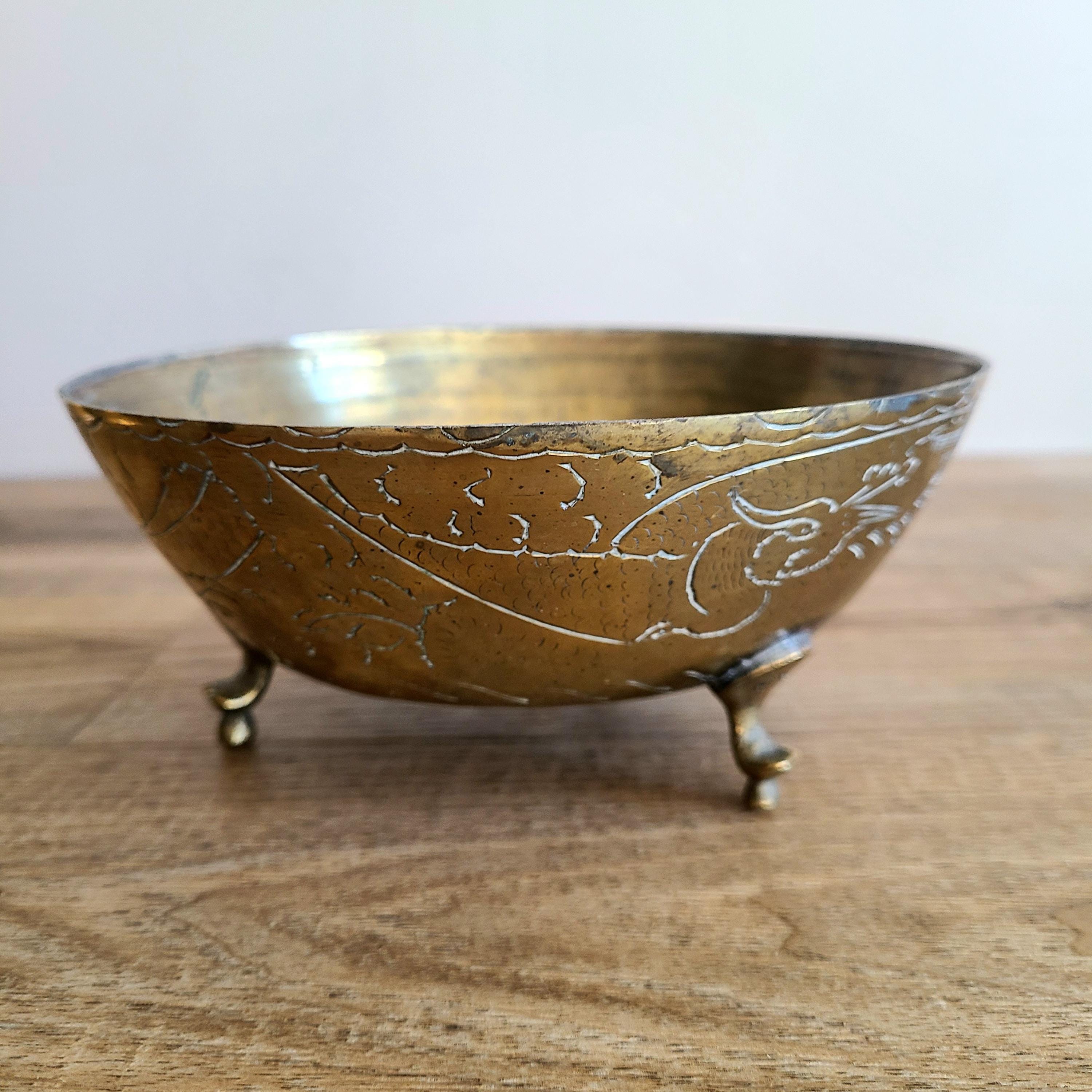 Antique Chinese Brass Bowl - Etsy Antique Chinese Brass Bowl - Etsy