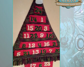 Knitted Christmas Tree Advent Calendar