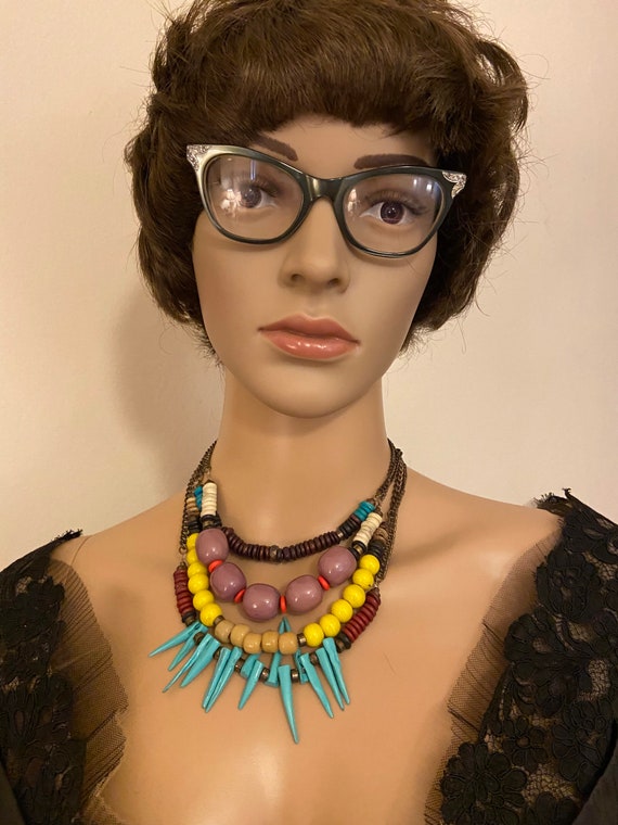 Boho Chic Beaded Bib Necklace