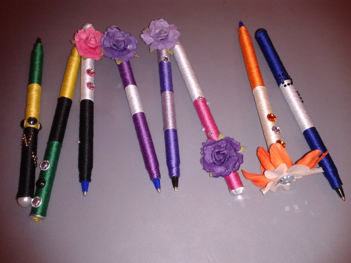 Homemade decorative pens bic Etsy