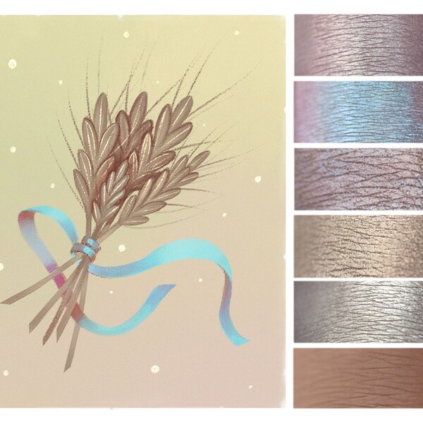 Frost on Grass — set of 6 loose eyeshadows of the Sigil Inspired by Tammy Tanuka Palette