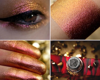 Eyeshadow: Dragon's Joy - Dragonblood. Golden-pink shimmering eyeshadow by SIGIL inspired.
